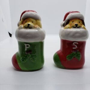 Pfaltzgraff Collectibles Hand Painted Sculped Puppy In a Stocking